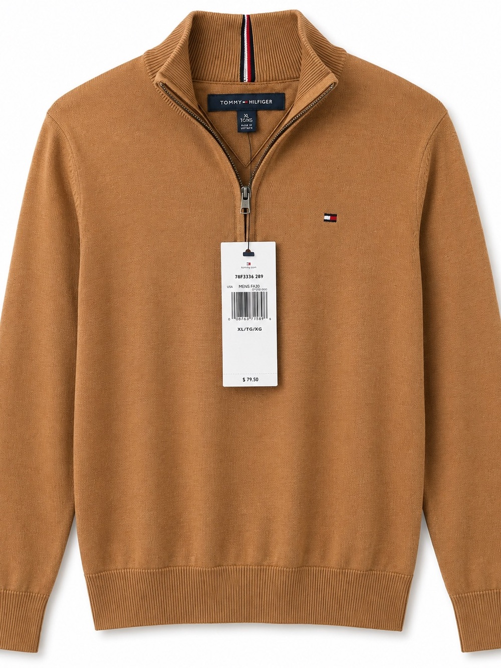 NWT Tommy Hilfiger Men’s XL Quarter Zip Sweater $79.50